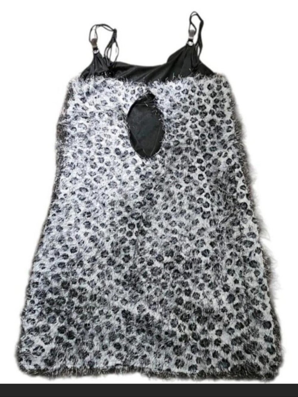 Vintage Lip Service Sparkle Fur Dress Size L - Picture 2 of 6